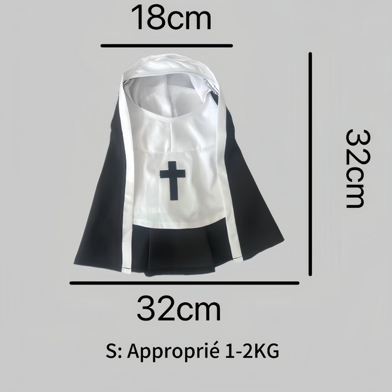 FurryFusion Costume Religieuse pour chat
