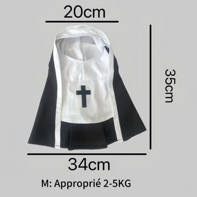 FurryFusion Costume Religieuse pour chat