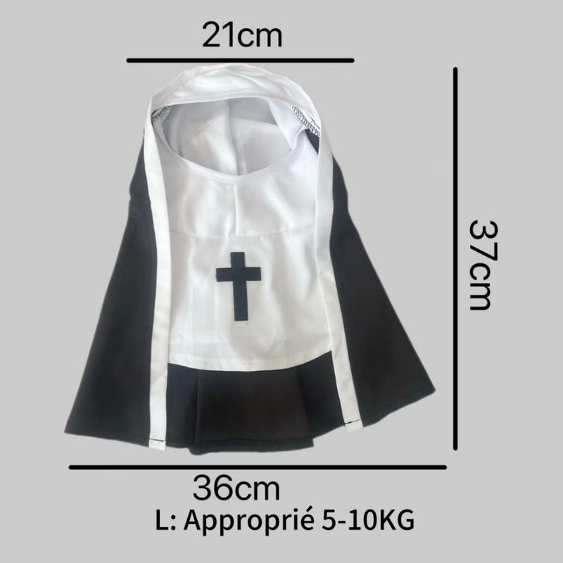 FurryFusion Costume de cosplay Nun Kitten