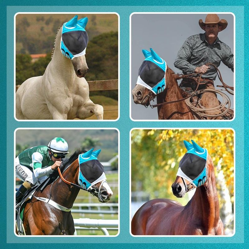 Petopia Masque Anti Mouches pour Cheval