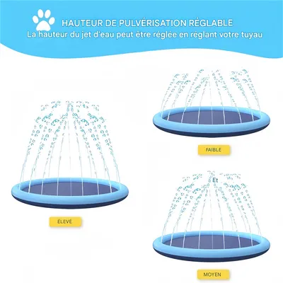 Pet Planet Mat de jeux d'eau anti glissement pour chien de plein air