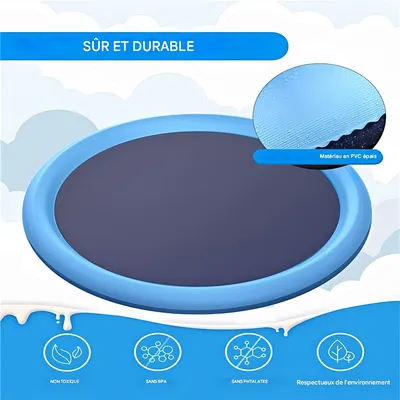 Pet Planet Mat de jeux d'eau anti glissement pour chien de plein air