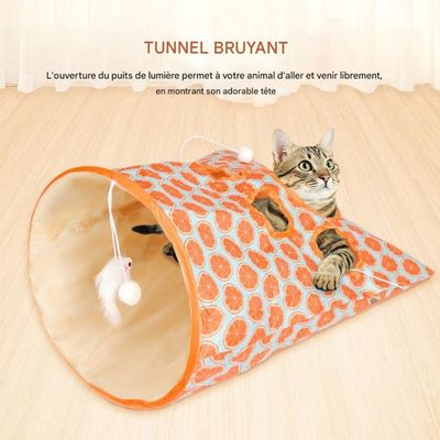 Pet Planet Chats Tunnels Pliables avec Sacs à Rideaux Jouets
