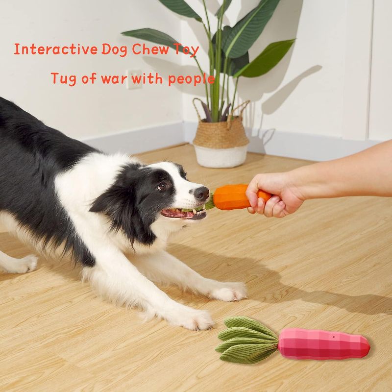 UAMLY Jouets couineurs pour chiens (carotte)