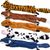 Pet Planet Chiens Cinq - Pack Jouets en Peluche à Couinement