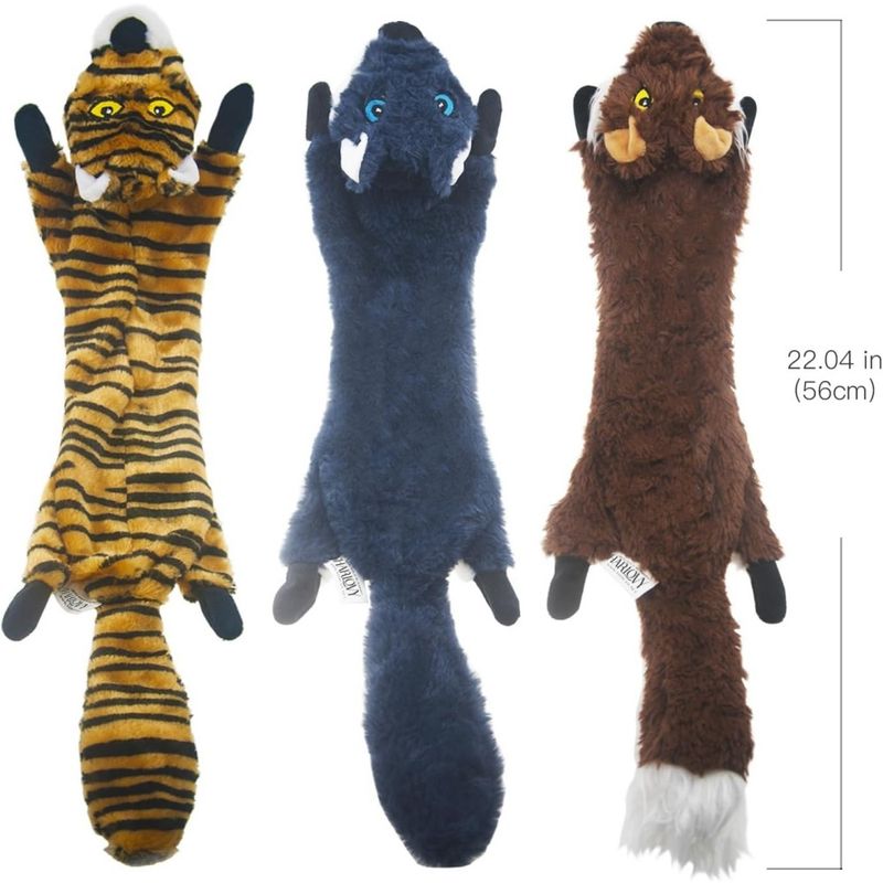 Pet Planet Chiens Cinq - Pack Jouets en Peluche à Couinement