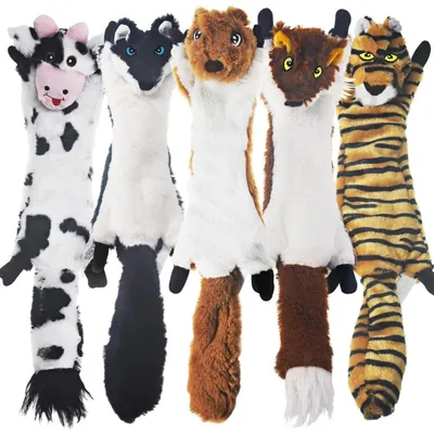 Pet Planet Chiens Cinq - Pack Jouets en Peluche à Couinement