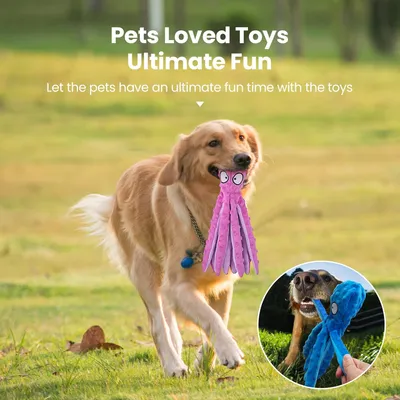 UAMLY Jouets couineurs pour chiens - Pieuvre