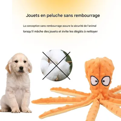 Pet Planet Chiens Jouets Poulpe en Peluche Résident