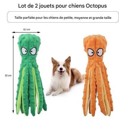 Pet Planet Chiens Jouets Poulpe en Peluche Résident