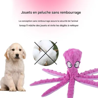 Pet Planet Chiens Jouets Poulpe en Peluche Résident