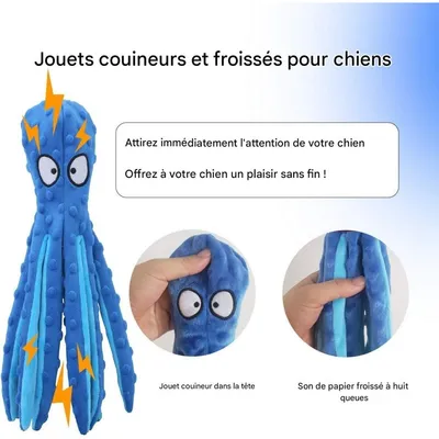 Pet Planet Chiens Jouets Poulpe en Peluche Résident