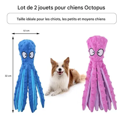 Pet Planet Chiens Jouets Poulpe en Peluche Résident