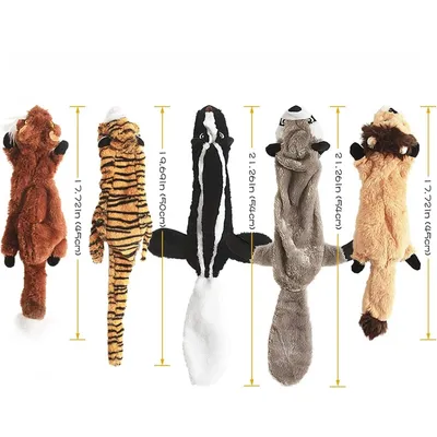 Pet Planet Chiens Cinq - Pack Jouets en Peluche à Couinement