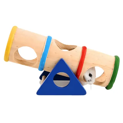 FurryFusion Juguetes de animales de madera con forma de cubo
