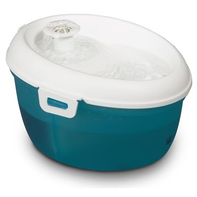 H2O - Fontaine chat CatH2O Mini - Bleu Vert 1.2L - Prise 220 V