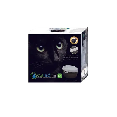 H2O - Fontaine chat CatH2O Mini - Noire 1.2L H2O - Fontaine chat CatH2O Mini - Noire 1.2L