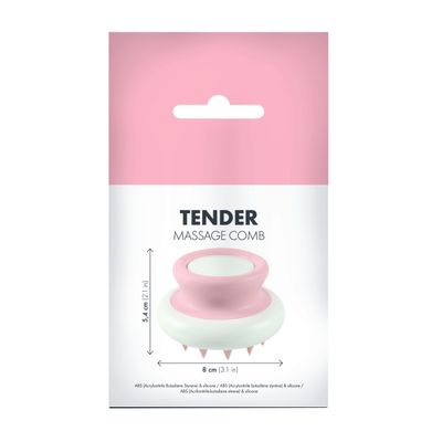 MPETS - Peigne massage SOFT - Dents pointues - 8x5,4 cm - Rose