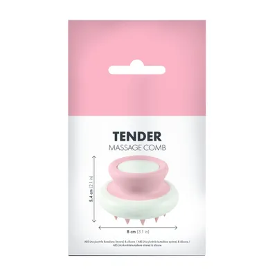 MPETS - Peigne massage SOFT - Dents pointues - 8x5,4 cm - Rose
