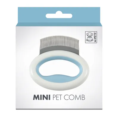 MPETS - Peigne MINI - Dents molles - 8x8,5 cm - Bleu