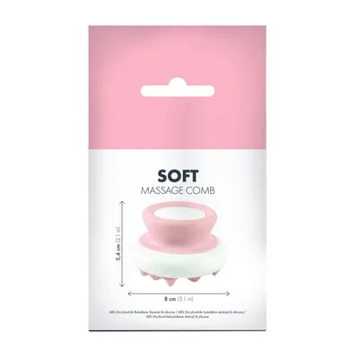 MPETS - Peigne massage SOFT - Dents grosses - 8x5,4 cm - Rose
