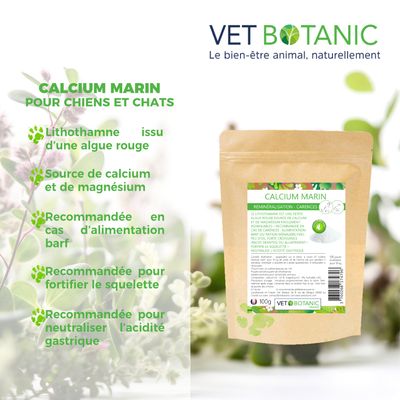CALCIUM MARIN - Reminéralisation et carences chien et chat