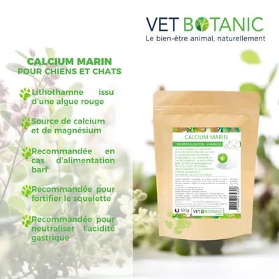 CALCIUM MARIN - Reminéralisation et carences chien et chat