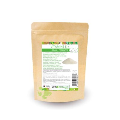 VITAMINE E + - Peau et carences chez le chien et le chat