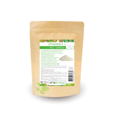 VITAMINE E + - Peau et carences chez le chien et le chat