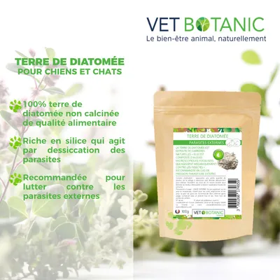 TERRE DE DIATOMÉE - Parasites externes chiens et chats