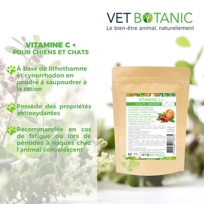 VITAMINE C + - Vitalité et Immunité chiens et chats
