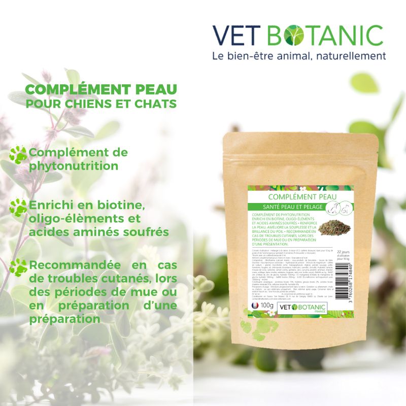 COMPLEMENT PEAU - Santé de la peau et du pelage chez le chien et le chat