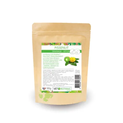 PISSENLIT Plante pure en poudre - Draînage et détox chiens et chats