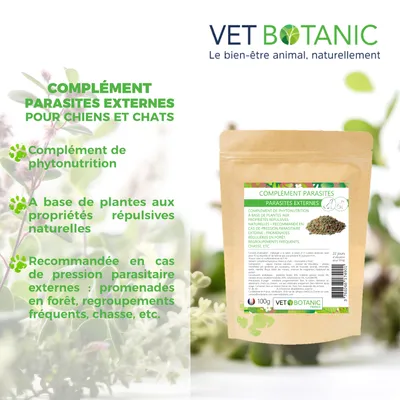 COMPLEMENT PARASITES EXTERNES - Puces et tiques chien et chat