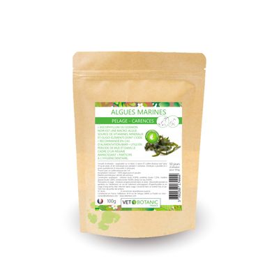 ALGUES MARINES plante pure en poudre - Pelage et carences chiens et chats