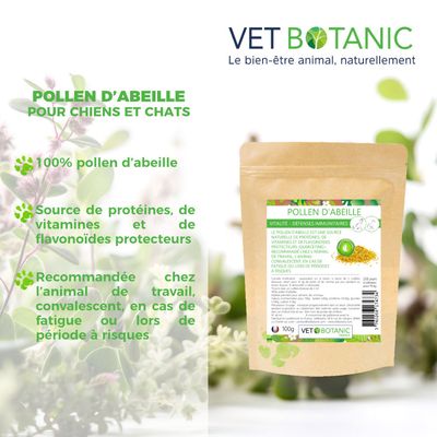 POLLEN D'ABEILLES - Vitalité et défenses immunitaires chiens et chats
