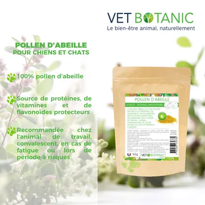 POLLEN D'ABEILLES - Vitalité et défenses immunitaires chiens et chats