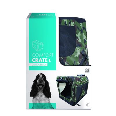 M-PETS Caisse de transport COMFORT CRATE - Camouflage - L