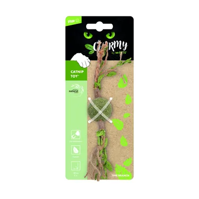 MPETS CHARMY Jouet à l'herbe à chat - BRANCHE D'ARBRE Vert