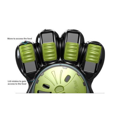 AIKIOU-INTERACTIVE PAW BOWLS MARRON / VERT