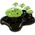 AIKIOU-INTERACTIVE PAW BOWLS MARRON / VERT