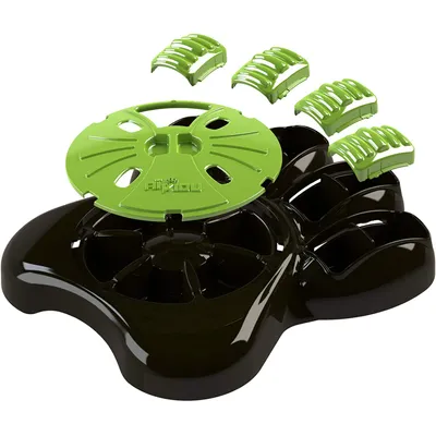 AIKIOU-INTERACTIVE PAW BOWLS MARRON / VERT