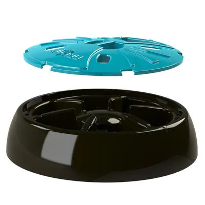 AIKIOU-JUNIOR INTERACTIVE BOWLS MARRON / BLEU