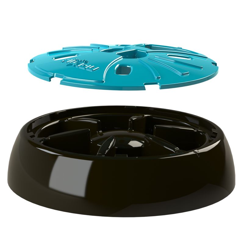 AIKIOU-JUNIOR INTERACTIVE BOWLS MARRON / BLEU