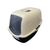 PET DESIGN Sacha Maison de toilette - 56 x 40 x 39 cm - Noir et blanc - Pou