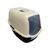PET DESIGN Sacha Maison de toilette - 56 x 40 x 39 cm - Noir et blanc - Pou