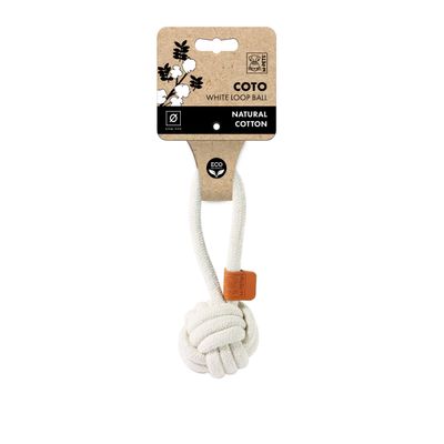 MPETS Jouet COTO Loop Ball 6.5 cm - Blanc
