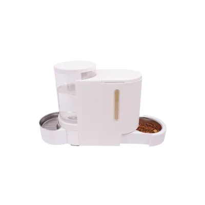 MPETS DUPLO Distributeur Croquettes & Eau - 1.3 KG/3L - Blanc