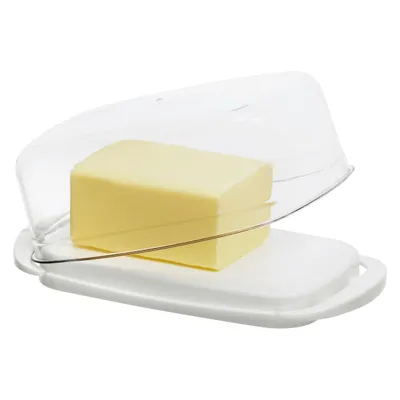 Rotho Beurrier blanc en plastique blanc 6 x 8.5 x 16 cm