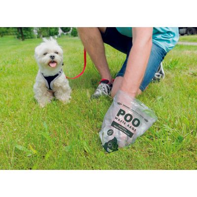 M-PETS-POO Sacs à crottes 100% Compostable & Biodégradable (60 sacs)